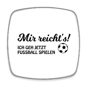 Fußball Soccer - Viereckiger Kühlschrankmagnet - Weiß - Vorne