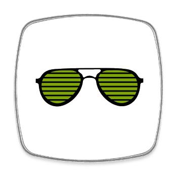 sunglasses - Square fridge magnet - white - Front