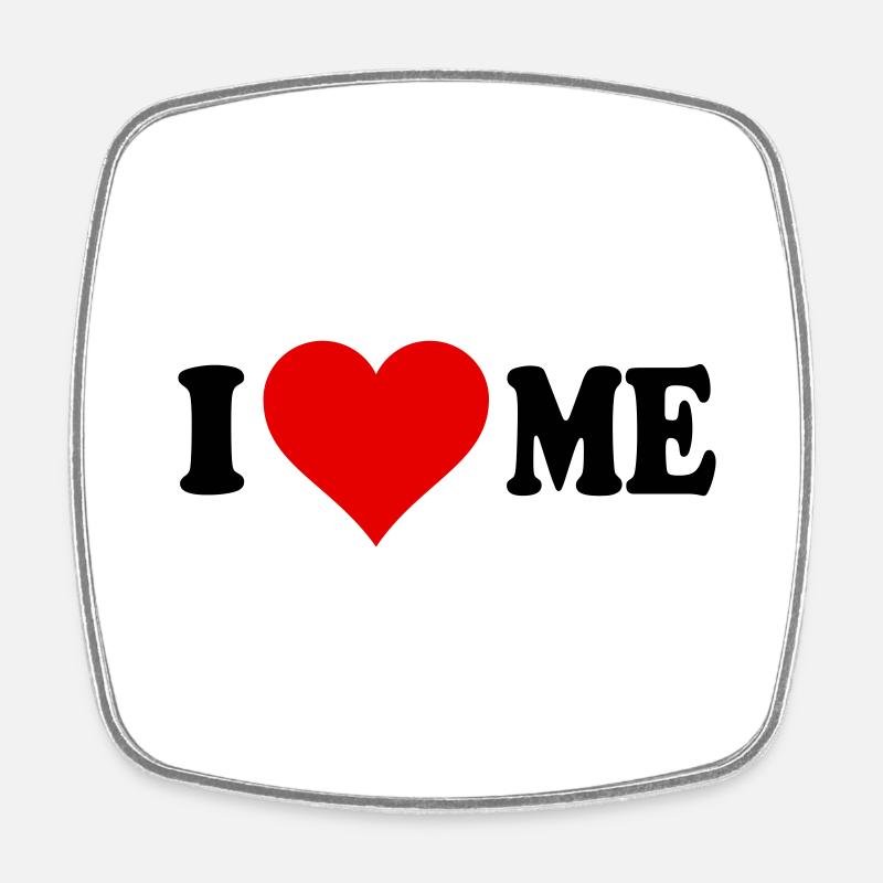 Iloveme - Square fridge magnet - white
