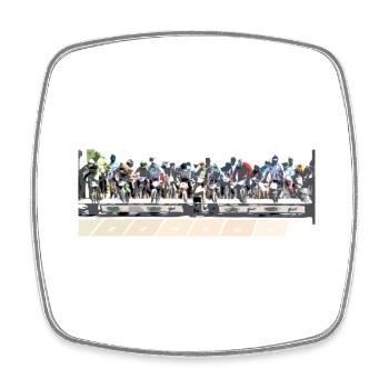 BMX (Begriffsklärung - Viereckiger Kühlschrankmagnet - Weiß - Vorne