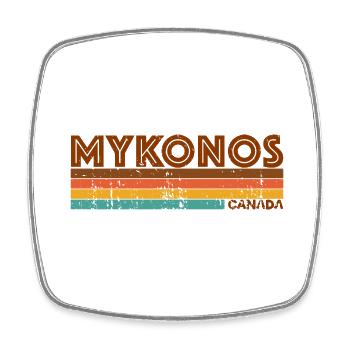 Vintage 1980s Style Mykonos Canada - Magnet carré - blanc - Devant