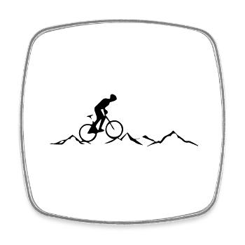 Triathlon Natation Bike Run Marathon - Magnet carré - blanc - Devant