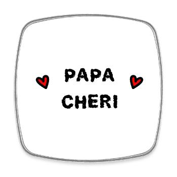 FÊTE DES PÈRES. BONNE FÊTE PAPA. PAPA. BONNE FÊTE - Magnet carré - blanc - Devant