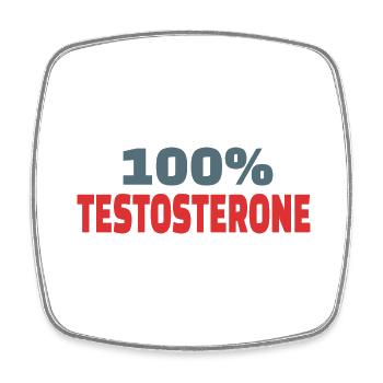 100% Testosterone - Square fridge magnet - white - Front