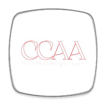 ccaa3 - Viereckiger Kühlschrankmagnet - Weiß - Vorne