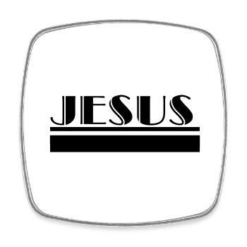 Jesus - Square fridge magnet - white - Front