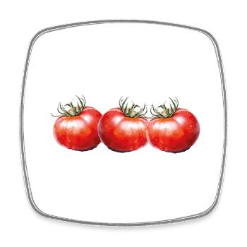 Tomates 3 - Magnet carré - blanc - Devant