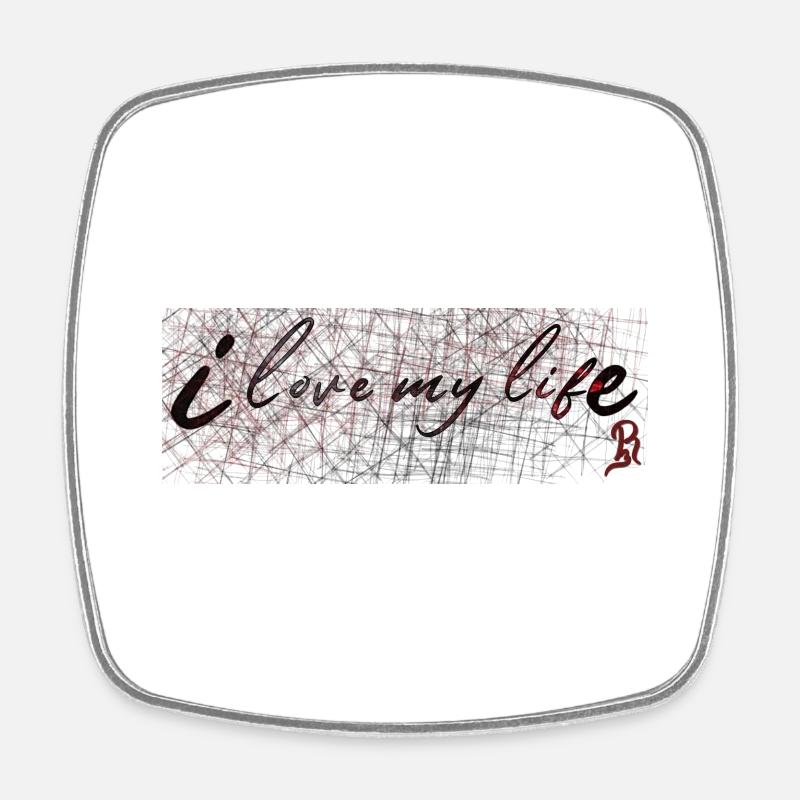 Love - Square fridge magnet - white
