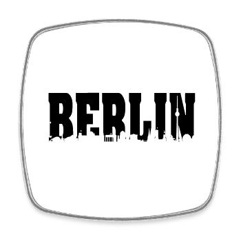 Berlin - Magnet carré - blanc - Devant