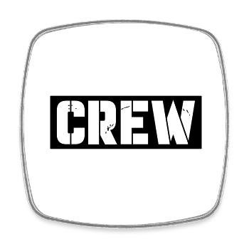 Crew Design - Square fridge magnet - white - Front