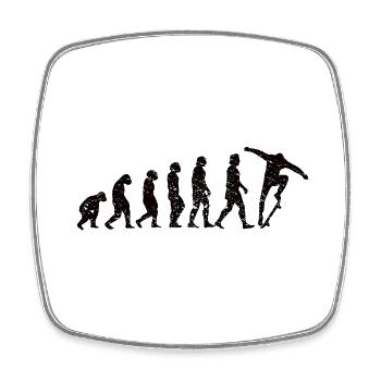 Skateboard Skaten Skater Skate-Fan Skateboarding - Viereckiger Kühlschrankmagnet - Weiß - Vorne