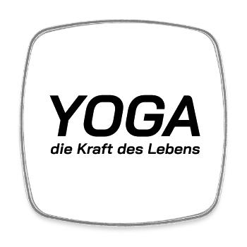 Yoga Shirt Kraft des Lebens, Spirituelle Weisheit - Viereckiger Kühlschrankmagnet - Weiß - Vorne