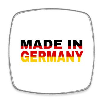made in Germany - Viereckiger Kühlschrankmagnet - Weiß - Vorne