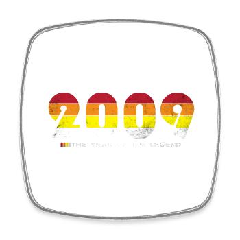Millésime 2009 - L’Année de la Légende - Rétro 15 - Magnet carré - blanc - Devant