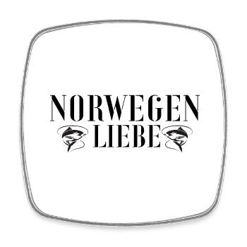Norway Love - L’amour de la Norvège avec du poisson - Magnet carré - blanc - Devant