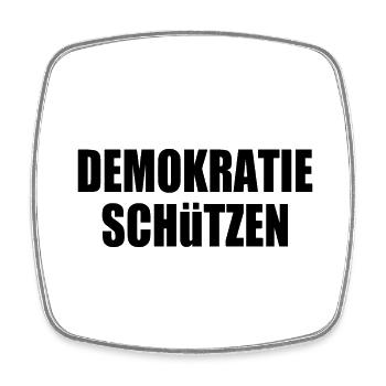demokratie schützen - Viereckiger Kühlschrankmagnet - Weiß - Vorne