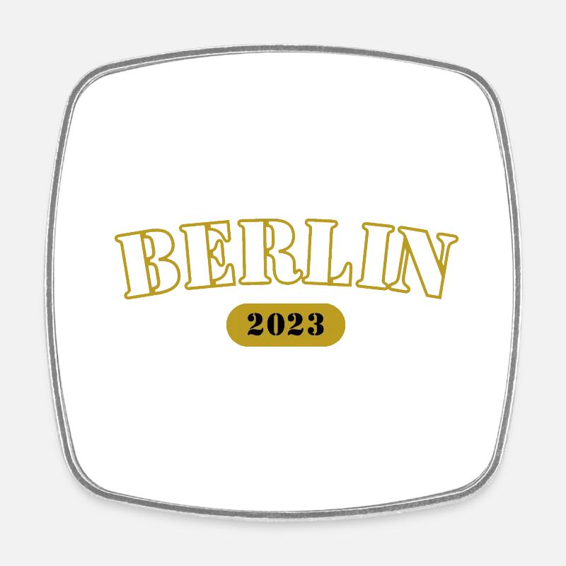 Berlin - Square fridge magnet - white