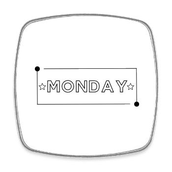my Design 20 - Square fridge magnet - white - Front