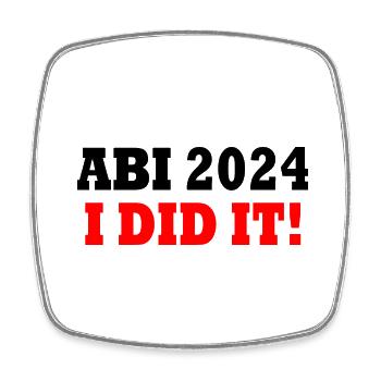 Abi 2024 - Viereckiger Kühlschrankmagnet - Weiß - Vorne