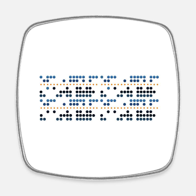 TheCode_Coloured - Viereckiger Kühlschrankmagnet - Weiß