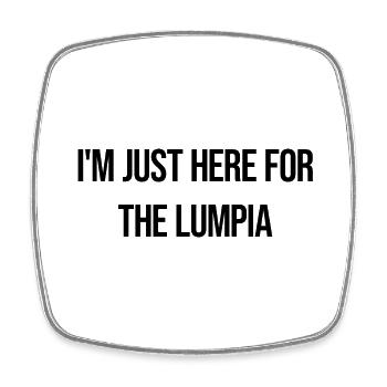 I'm Just Here For The Lumpia - Lustiges Lumpia - Viereckiger Kühlschrankmagnet - Weiß - Vorne
