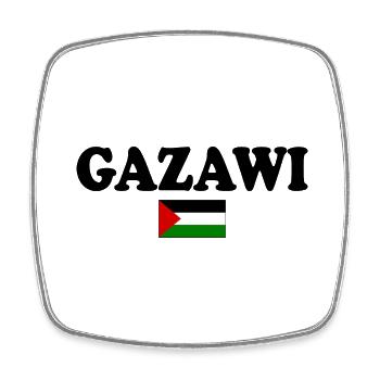 Gazawi gaza - Square fridge magnet - white - Front