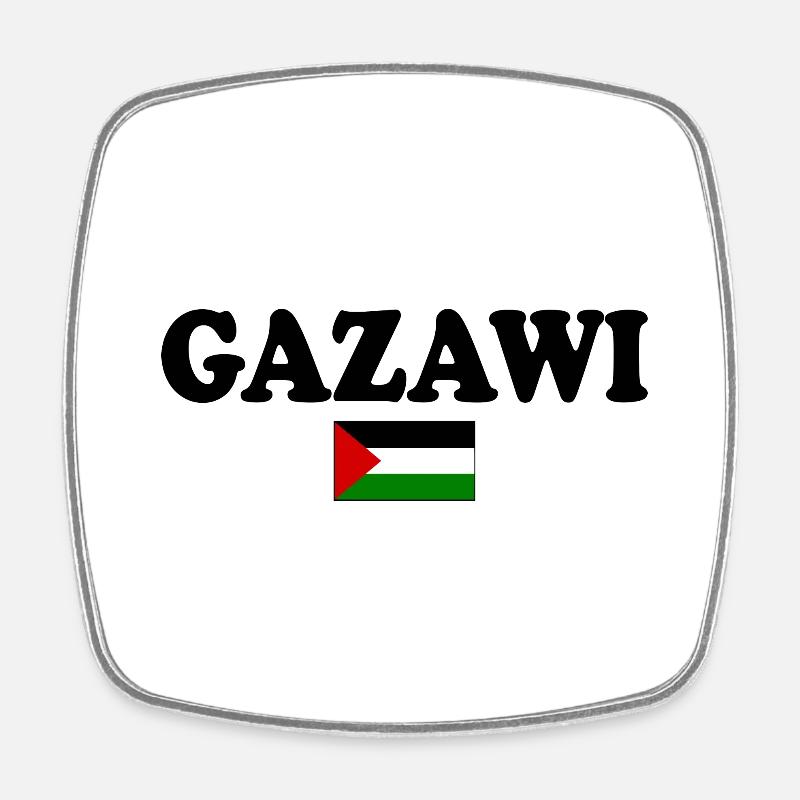 Gazawi gaza - Square fridge magnet - white
