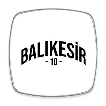 Balikesir 10 Türkei Turkiye Geschenk Urlaub Türk - Viereckiger Kühlschrankmagnet - Weiß - Vorne