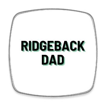Ridgeback Dad - Viereckiger Kühlschrankmagnet - Weiß - Vorne