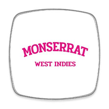 Monserrat - Plymouth - Caraïbes - Antilles - Magnet carré - blanc - Devant