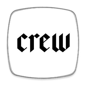 crew - Square fridge magnet - white - Front