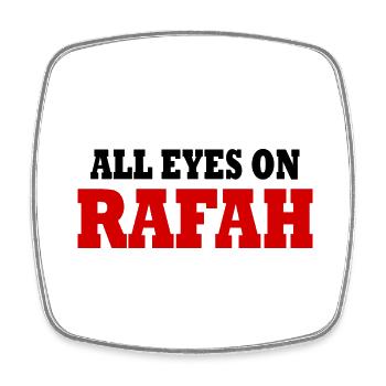 all eyes on rafah - Magnet carré - blanc - Devant