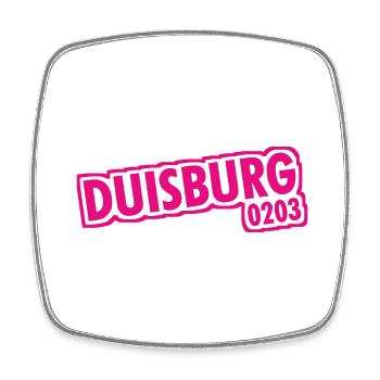 Duisburg - 0203 - Phone Code - NRW - Ruhrpott - Square fridge magnet - white - Front