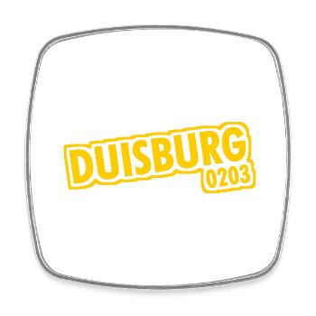 Duisburg - 0203 - Phone Code - NRW - Ruhrpott - Square fridge magnet - white - Front
