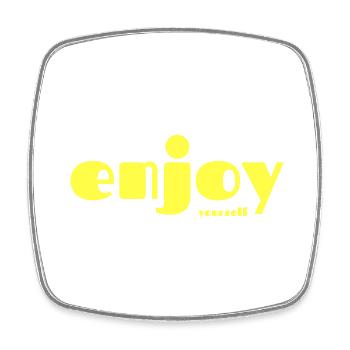 ENJOY yourself ! - Magnet carré - blanc - Devant