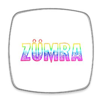Zümra RS Rainbow - Square fridge magnet - white - Front