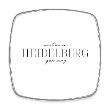 Heidelberg Deutschland Eleganz Stil Design T-Shirt - Viereckiger Kühlschrankmagnet - Weiß - Vorne