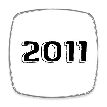 Millésime 2011 Naissance Anniversaire Rétro 2011 - Magnet carré - blanc - Devant