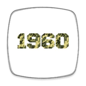 Cadeau d’anniversaire des années 1960 Vintage Armée des années 1960 - Magnet carré - blanc - Devant