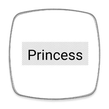 Princess - Square fridge magnet - white - Front