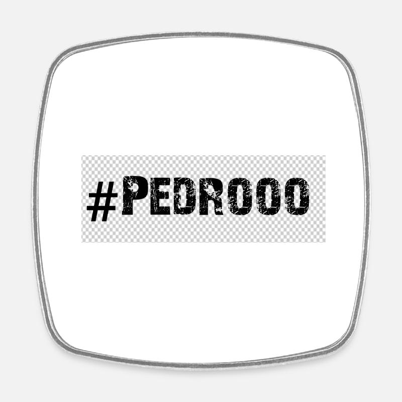 Pedroooo - Square fridge magnet - white
