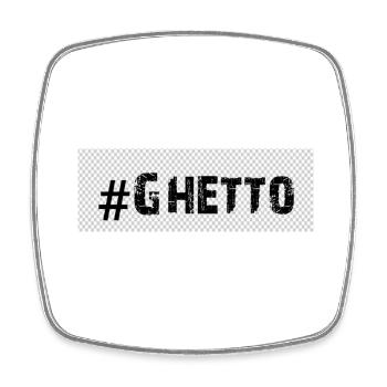 Ghetto - Magnet carré - blanc - Devant
