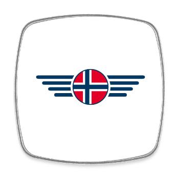 I Love Norway, Elegance Style Design T-Shirt - Square fridge magnet - white - Front