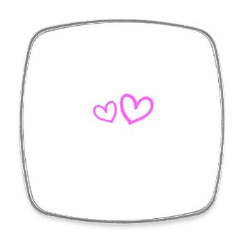 Dream Team Heart Love - Square fridge magnet - white - Front