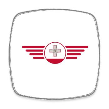 J’aime Malte, T-shirt design de style élégance - Magnet carré - blanc - Devant