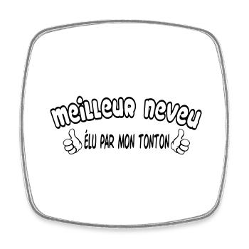 BESTER Neffe - Viereckiger Kühlschrankmagnet - Weiß - Vorne