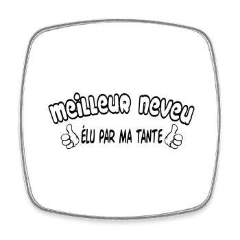 BESTER Neffe - Viereckiger Kühlschrankmagnet - Weiß - Vorne