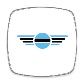 Ich liebe Botswana, Eleganz Stil Design T-Shirt - Viereckiger Kühlschrankmagnet - Weiß - Vorne