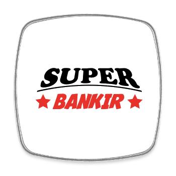 SUPER BANKIR 3888 - Viereckiger Kühlschrankmagnet - Weiß - Vorne