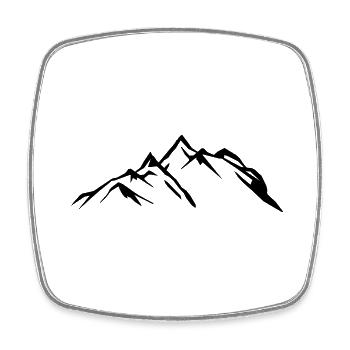berge - Viereckiger Kühlschrankmagnet - Weiß - Vorne